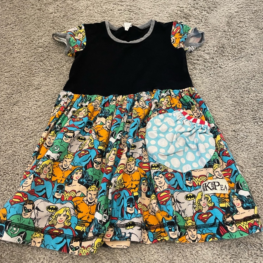Kpea original dress with DC comics, super man Batman Wonder Woman